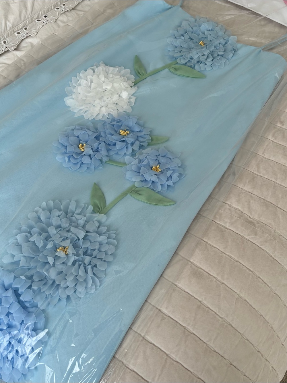 Elliatt ‘Buttercup’ Embroidered Maxi Dress, Blue - Picture 3 of 11